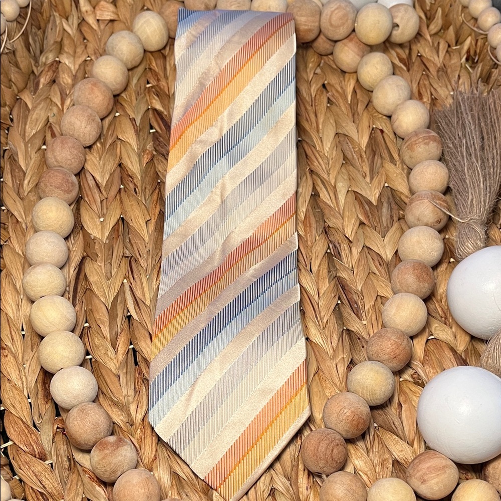 BCBG Pastel Multi-Stripe Silk Tie